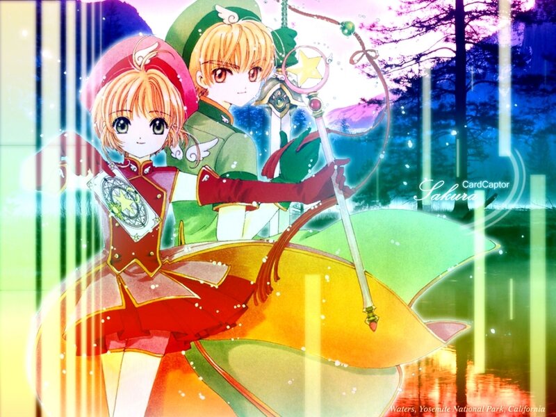 Sakura and Syaoran in magical attire