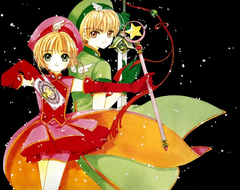 Sakura and Syaoran in magical attire
