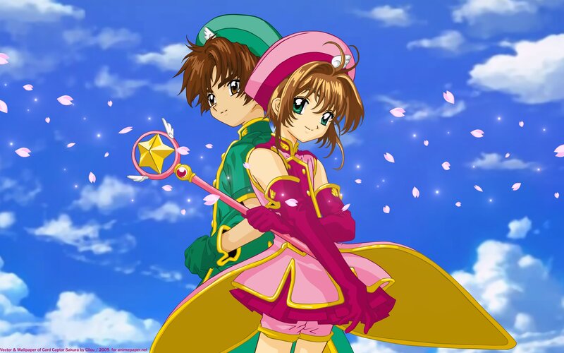 Sakura and Syaoran in the sky