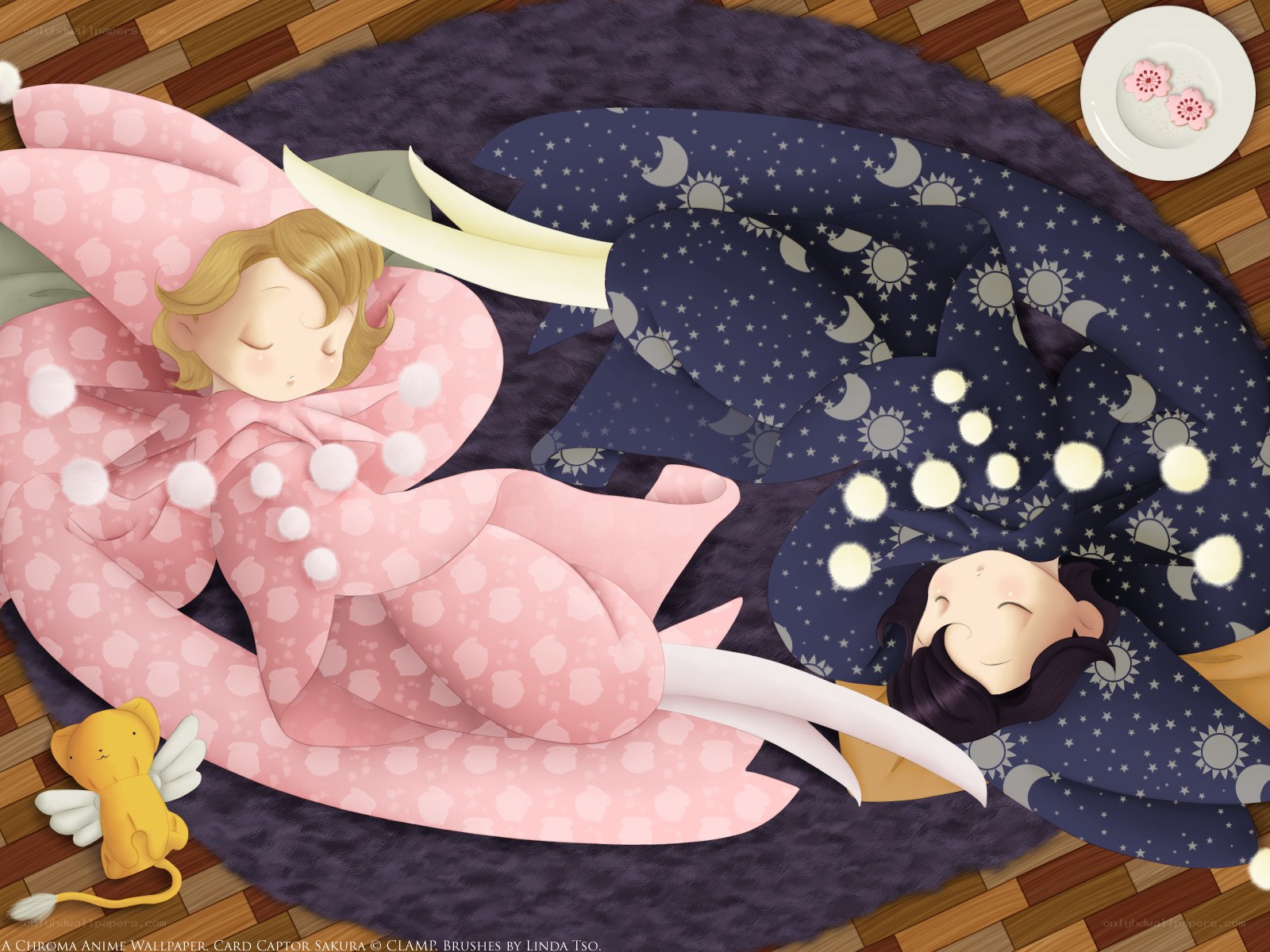 Sakura and Syaoran sleeping