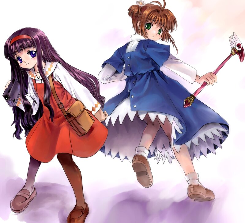Sakura and Tomoyo in action