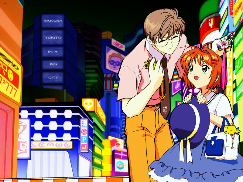 Sakura and Yukito in a big city