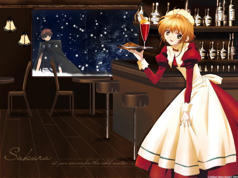 Sakura at the bar