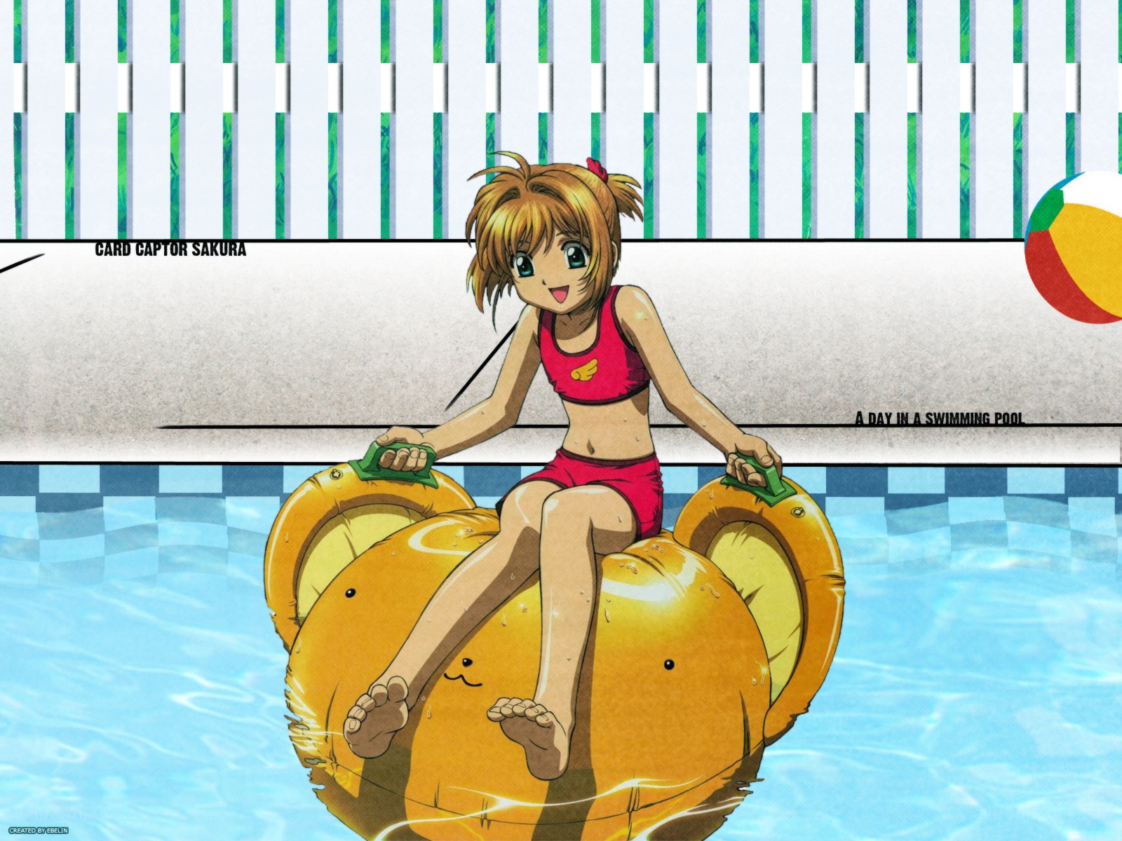 Sakura at the swimming pool