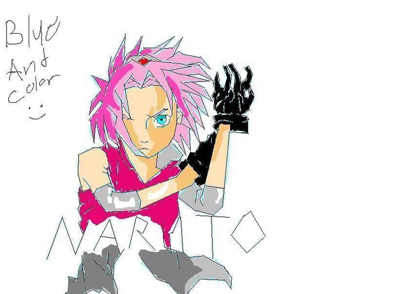Sakura drawing from Naruto
