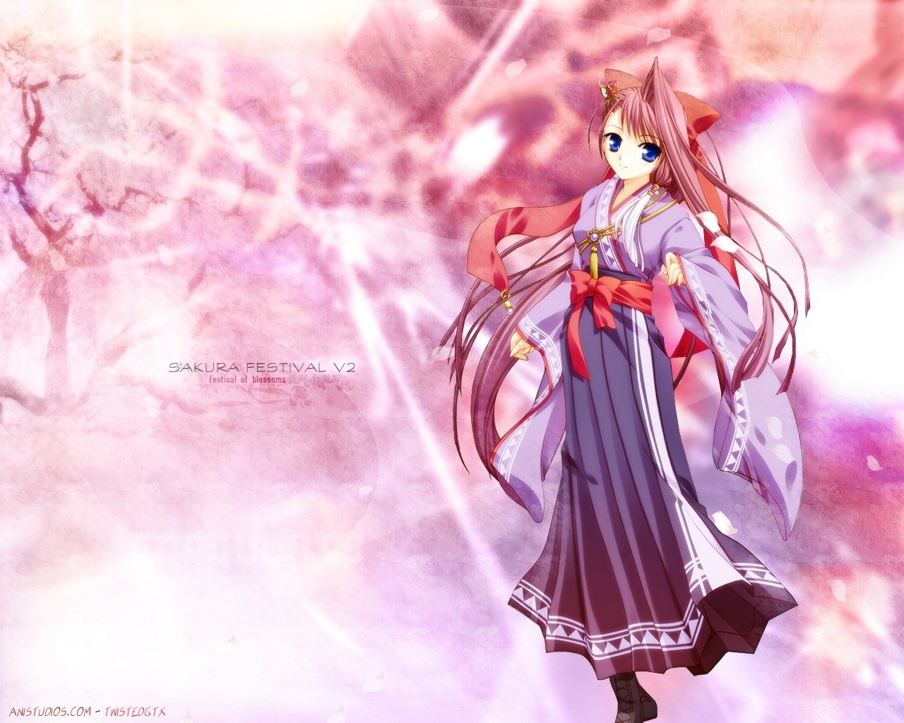 sakura festival anime girl