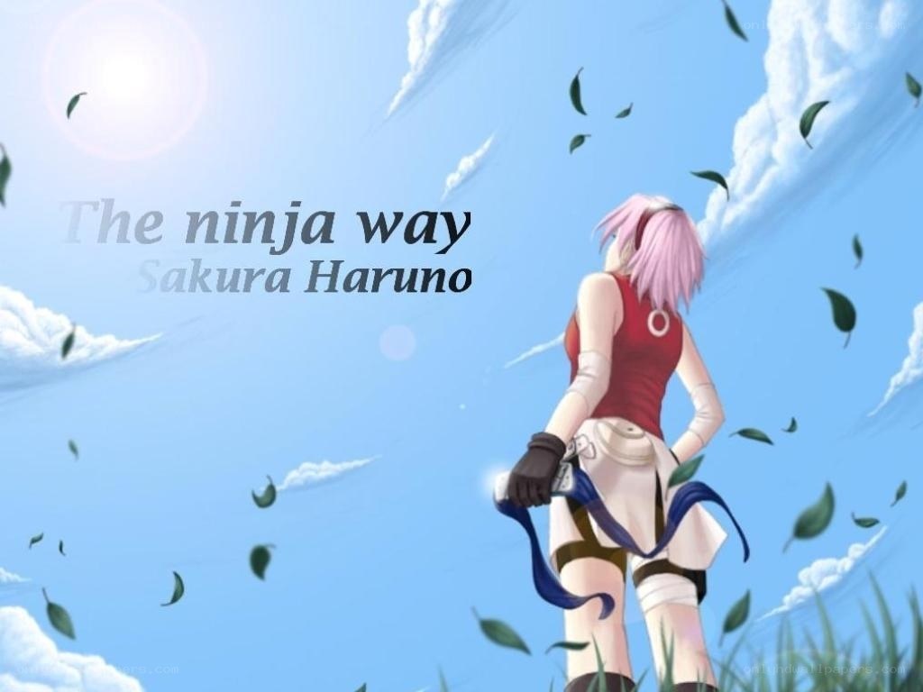 Sakura Haruno in a field