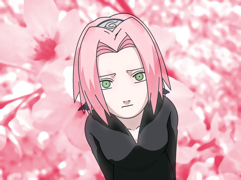 Sakura Haruno in cherry blossoms