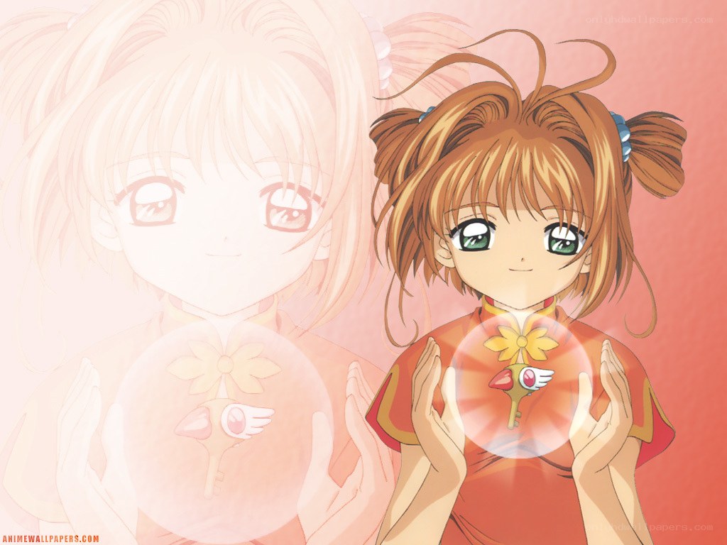 Sakura holds a glowing key