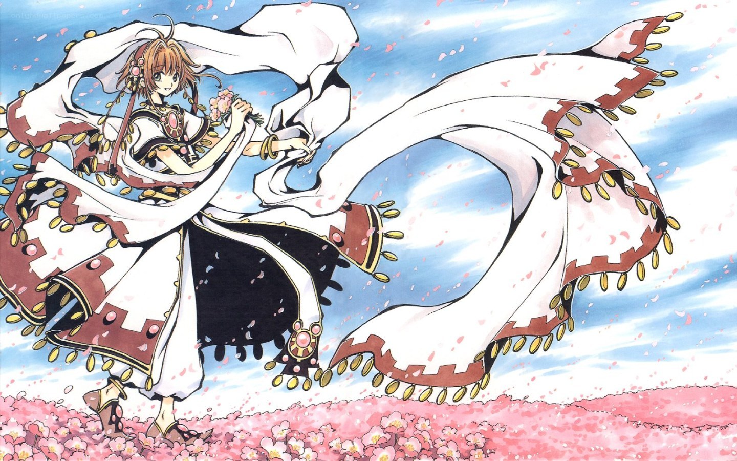 Sakura in a flowing dress