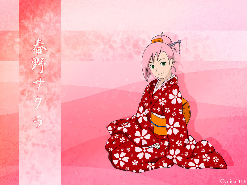 Sakura in a kimono