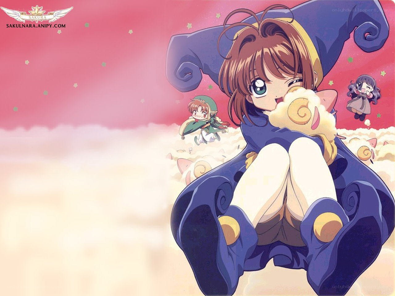 Sakura in a magical cloud world