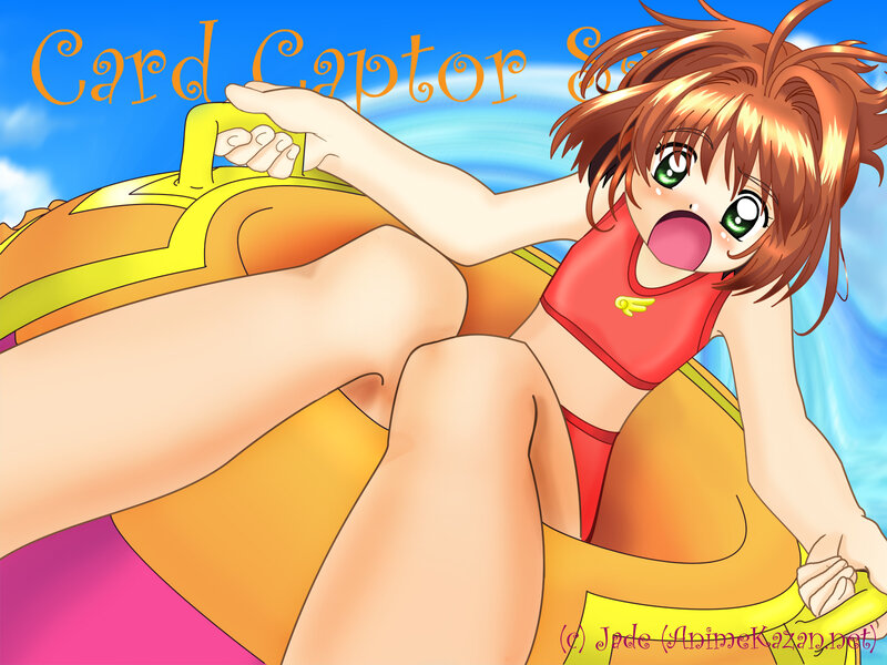 Sakura in a swim ring