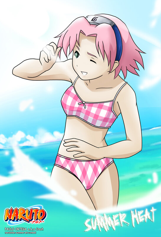 Sakura in a swimsuit