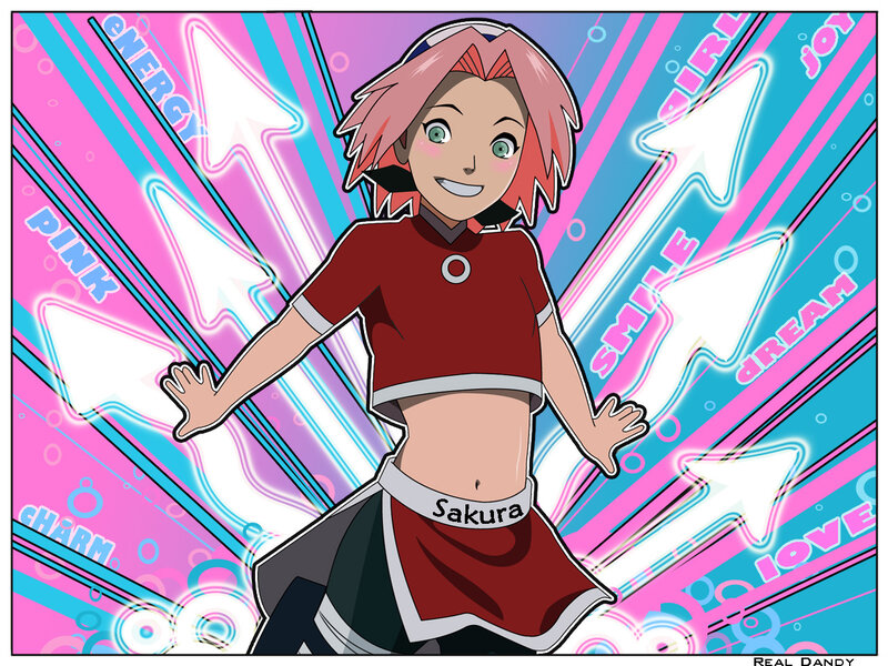 Sakura in a vibrant background
