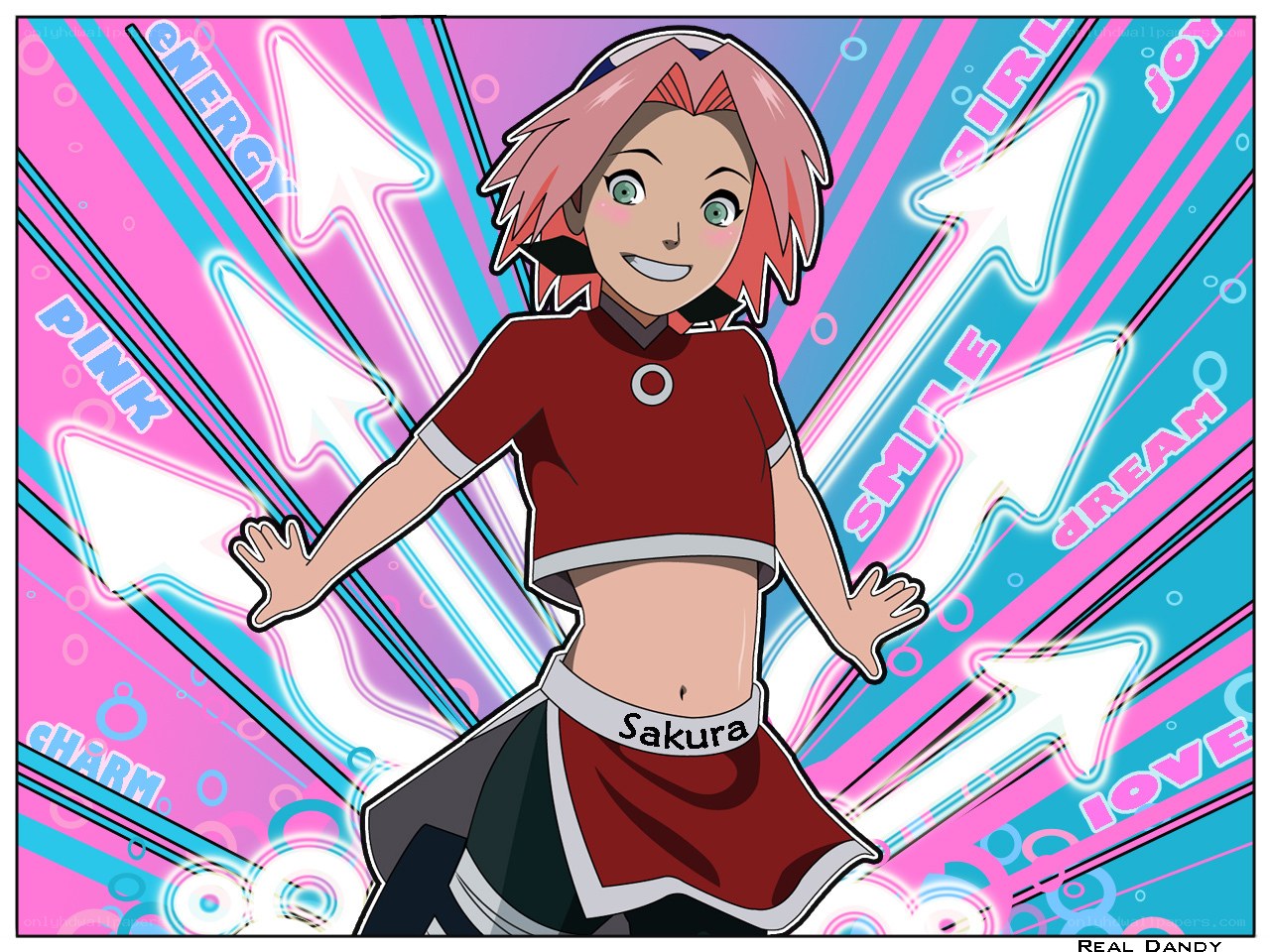 Sakura in a vibrant background