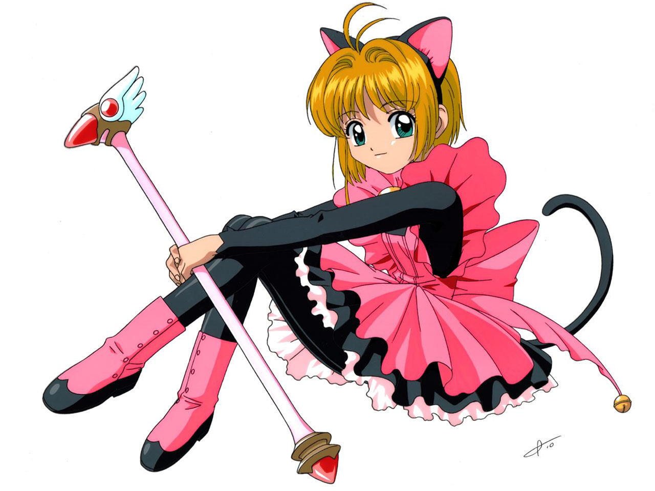 Sakura in cat costume