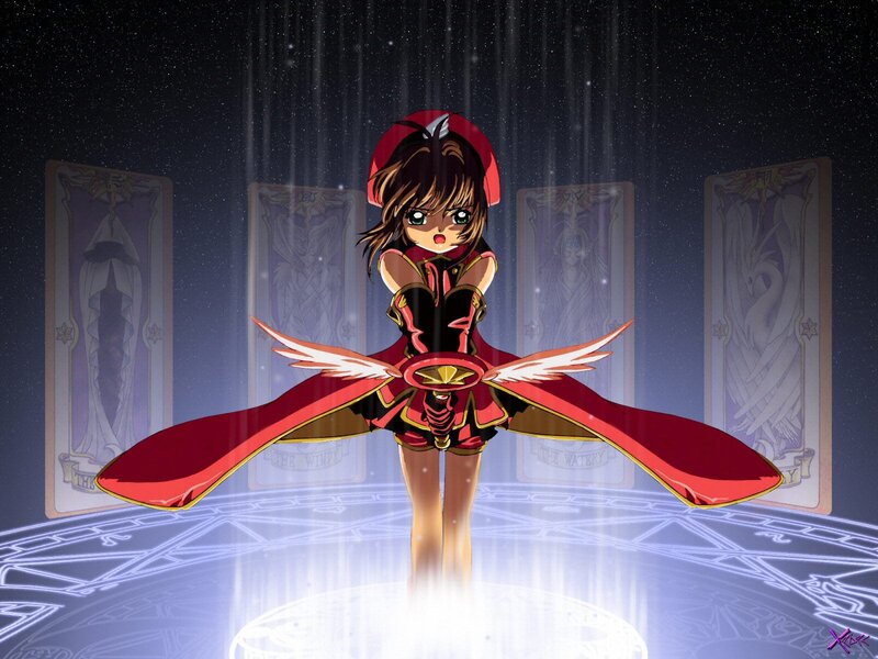 Sakura in magical pose