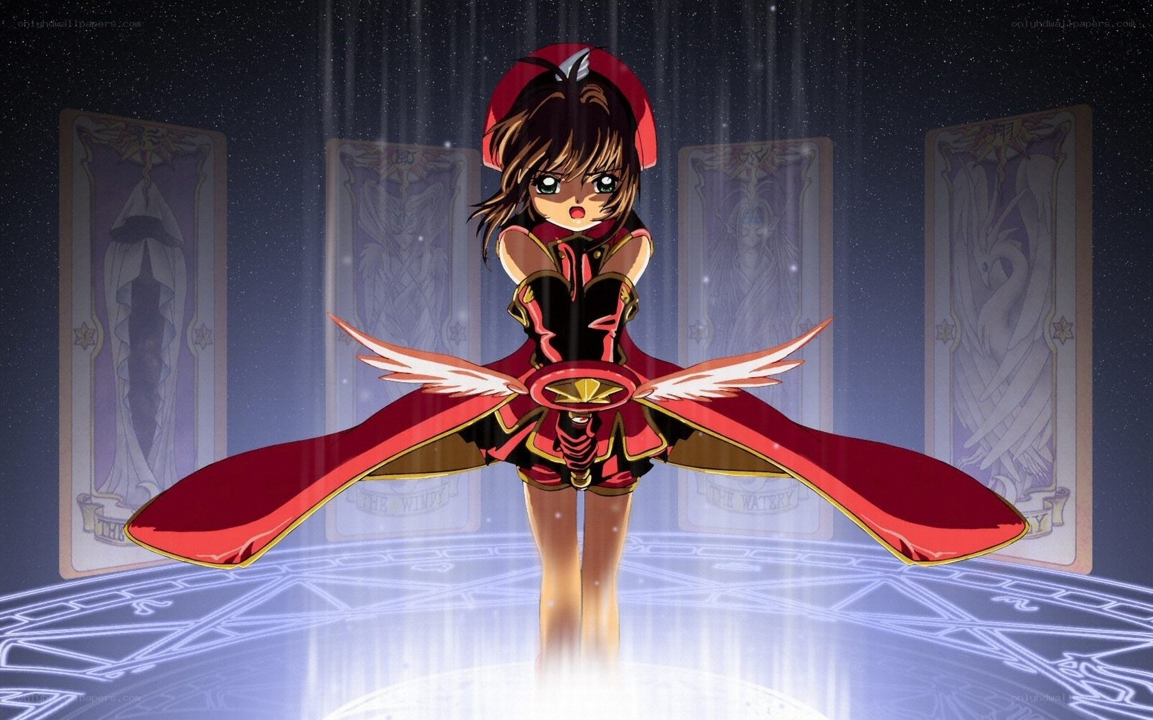 Sakura in magical transformation