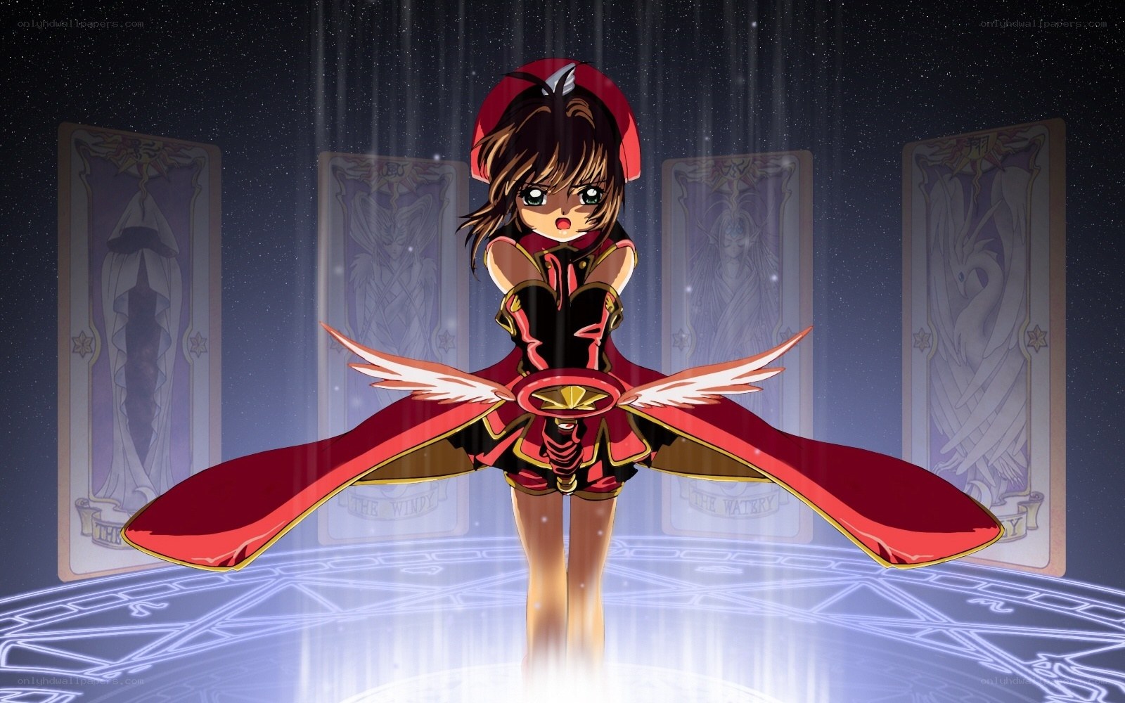 Sakura in magical transformation