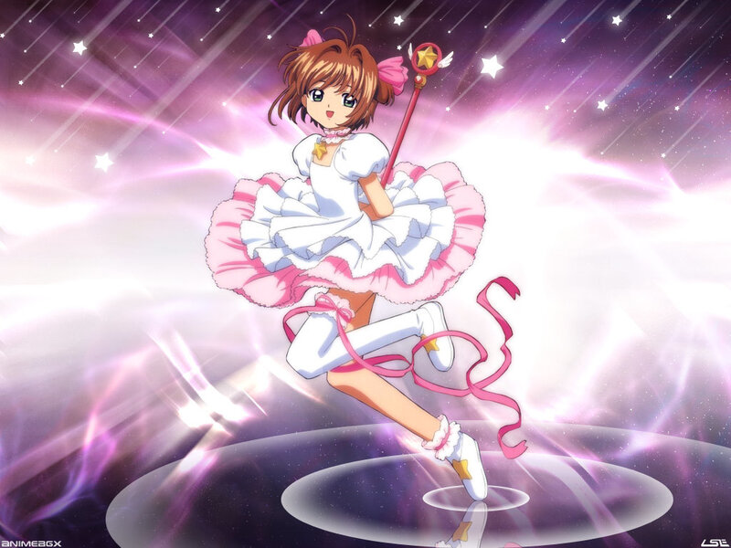 Sakura in magical transformation