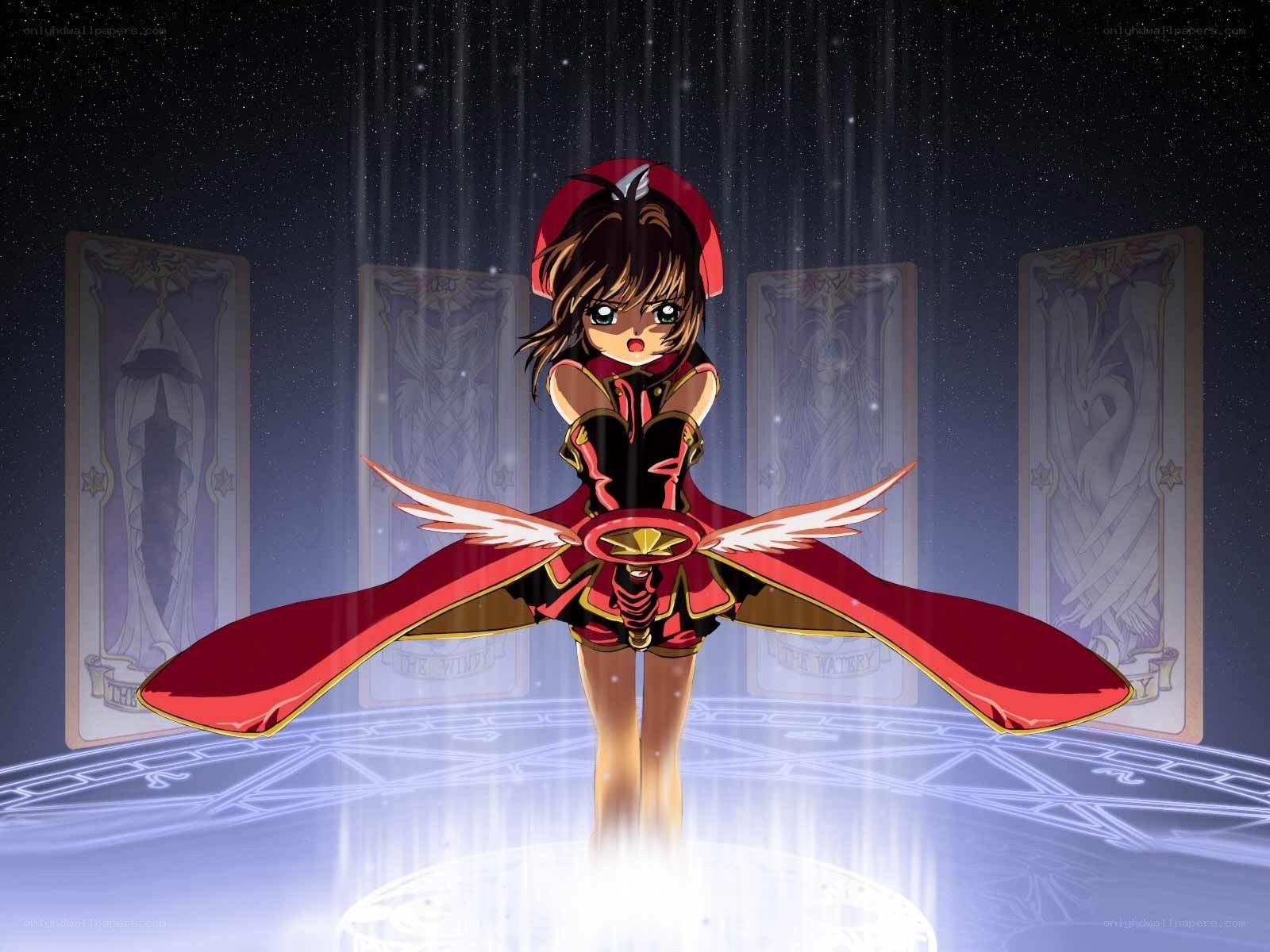 Sakura in magical transformation