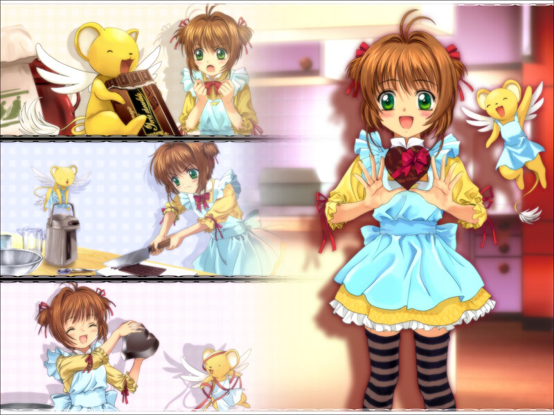Sakura in the kitchen