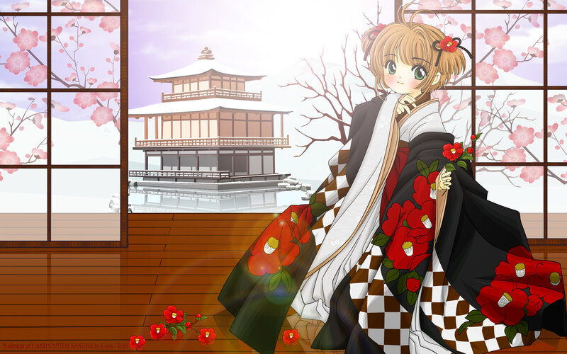Sakura in traditional kimono
