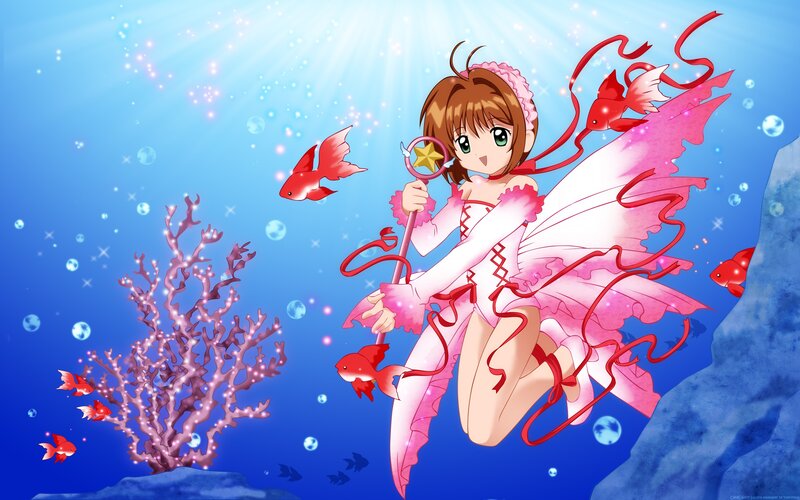 Sakura in underwater fairy form