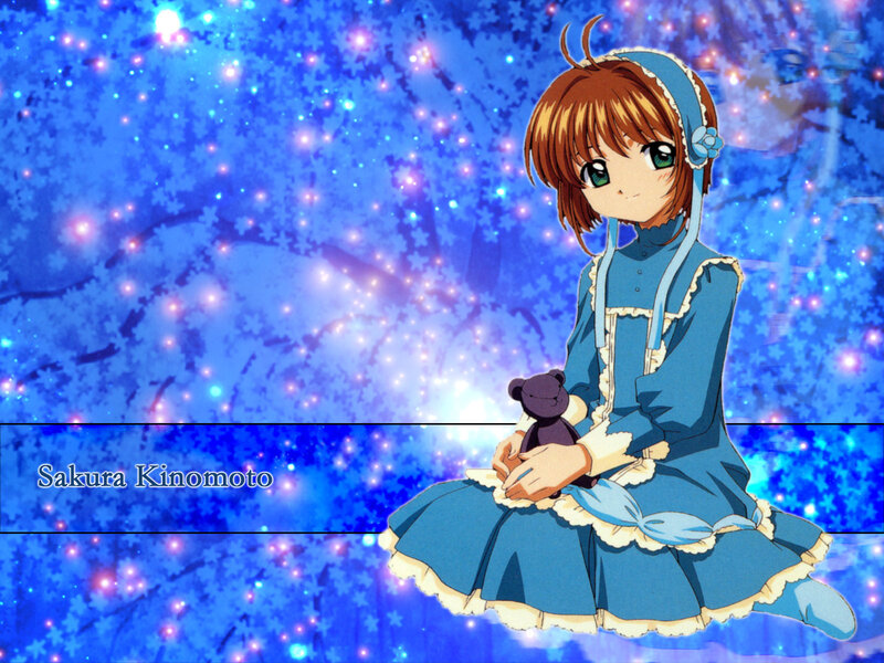 Sakura Kinomoto in blue dress