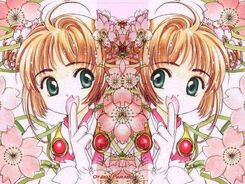 Sakura Kinomoto in cherry blossoms