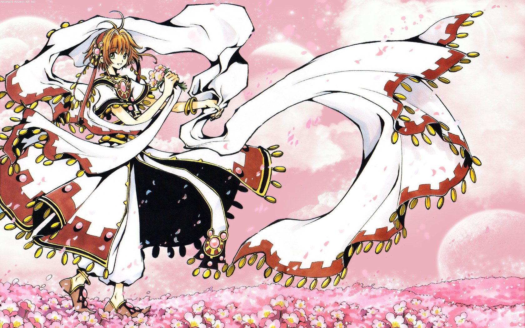 sakura princess in white dress