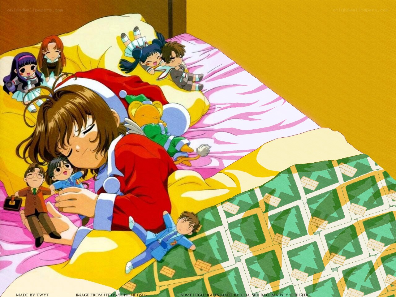 Sakura sleeping with toys