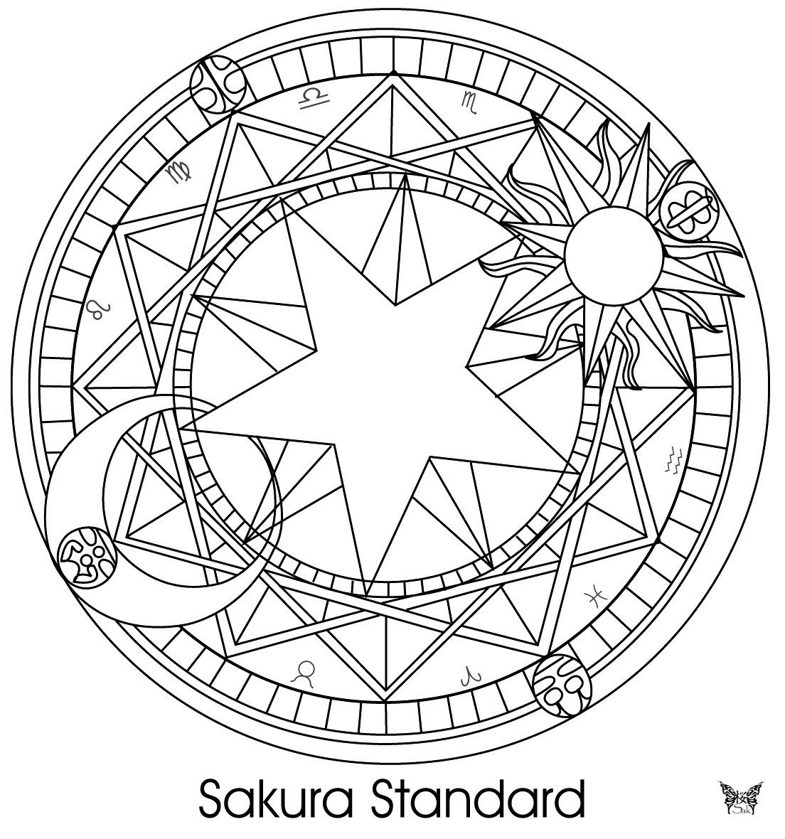 Sakura Standard coloring page