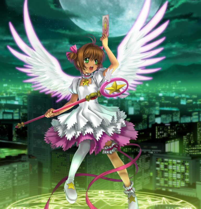 Sakura with angel wings