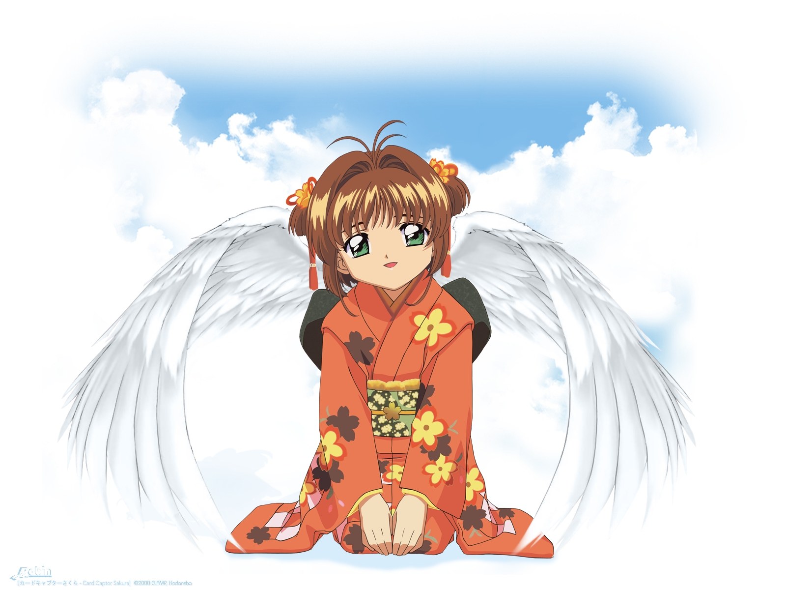 Sakura with angel wings