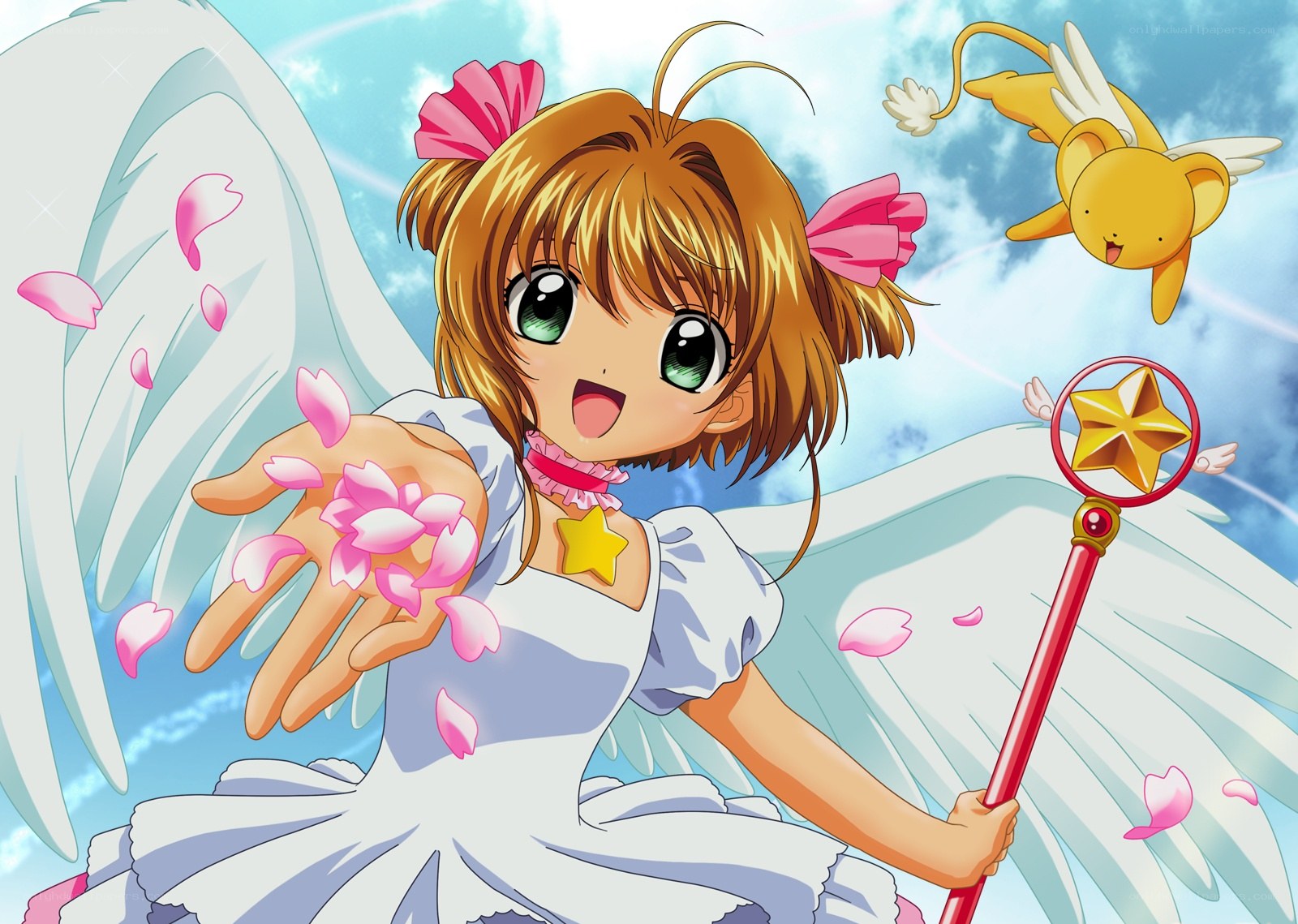 Sakura with angel wings