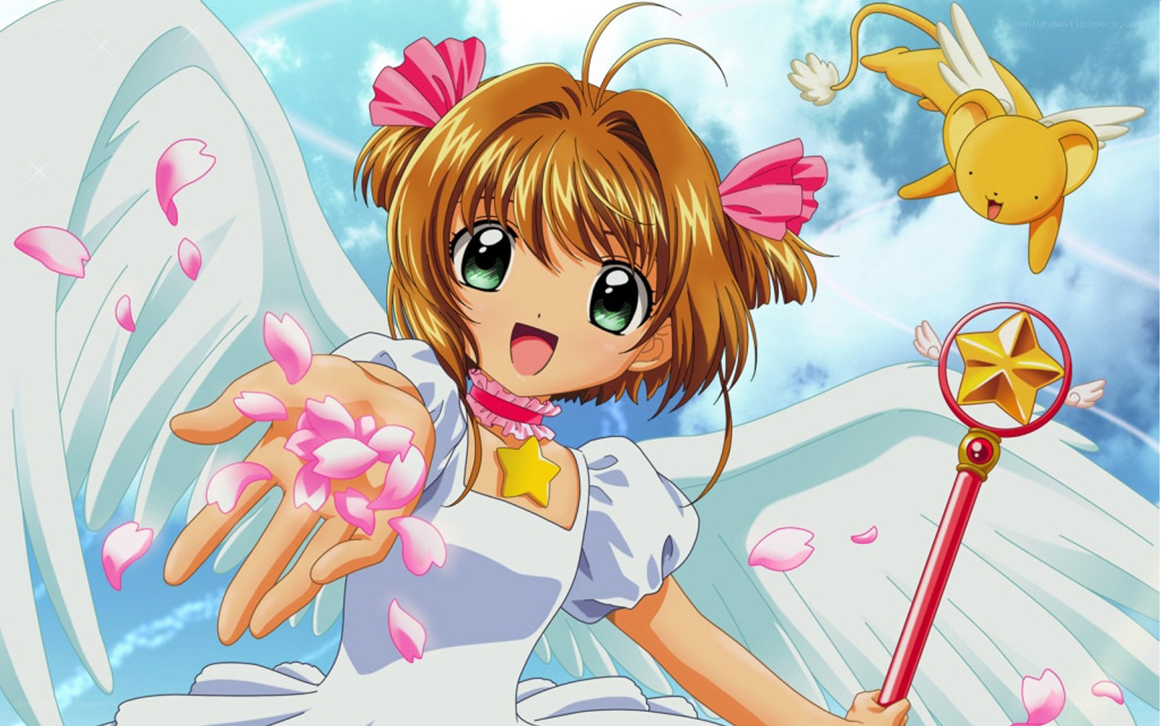 Sakura with angel wings