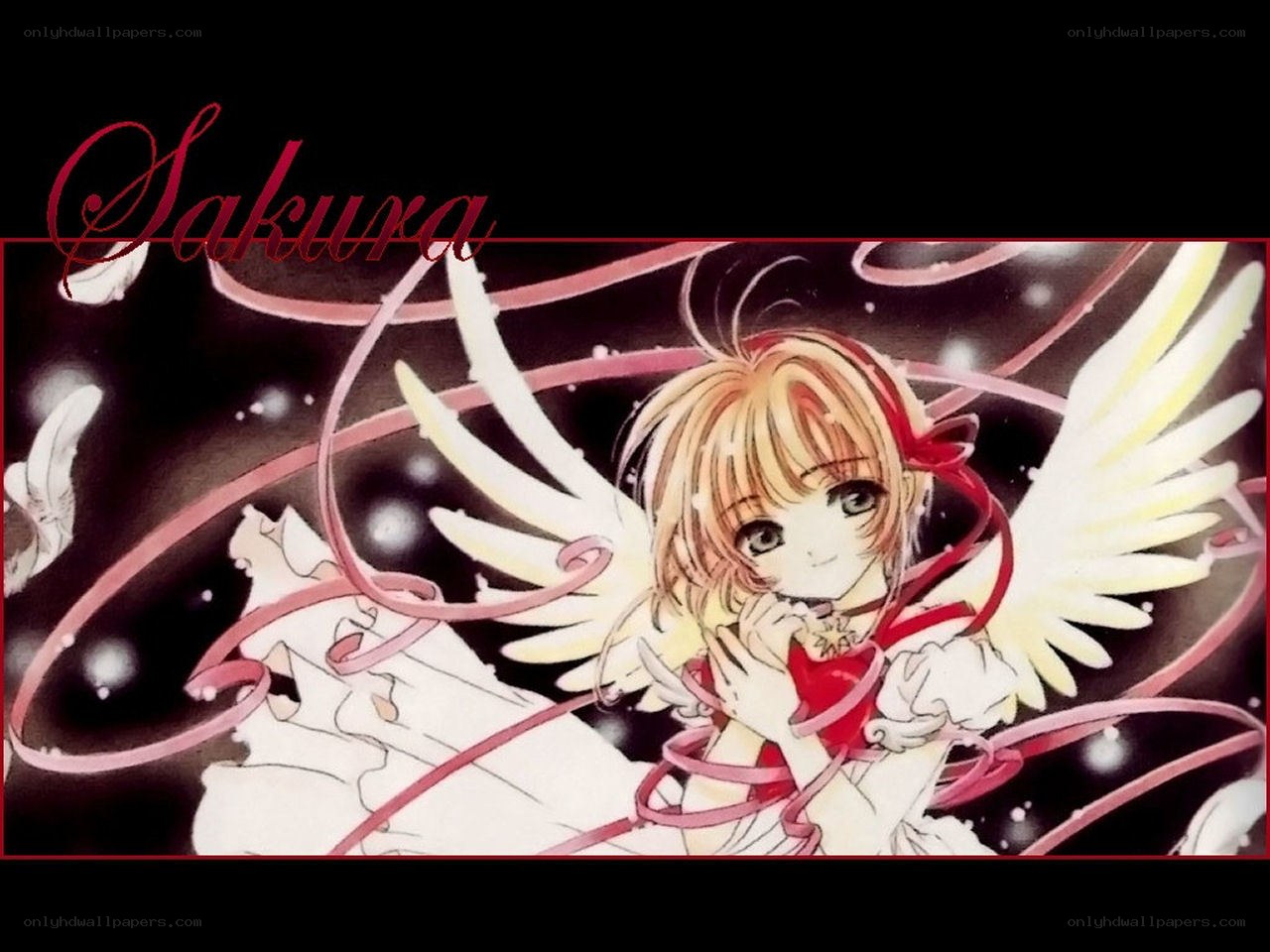 Sakura with angel wings
