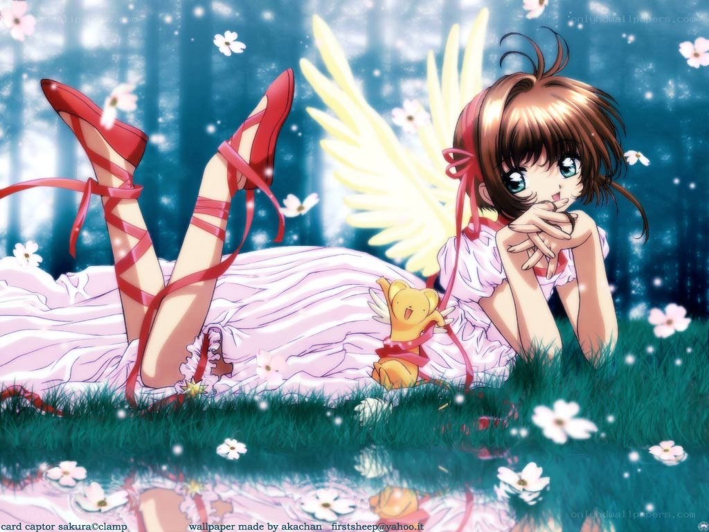 Sakura with angel wings