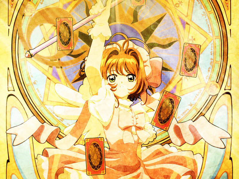 Sakura with magic cards