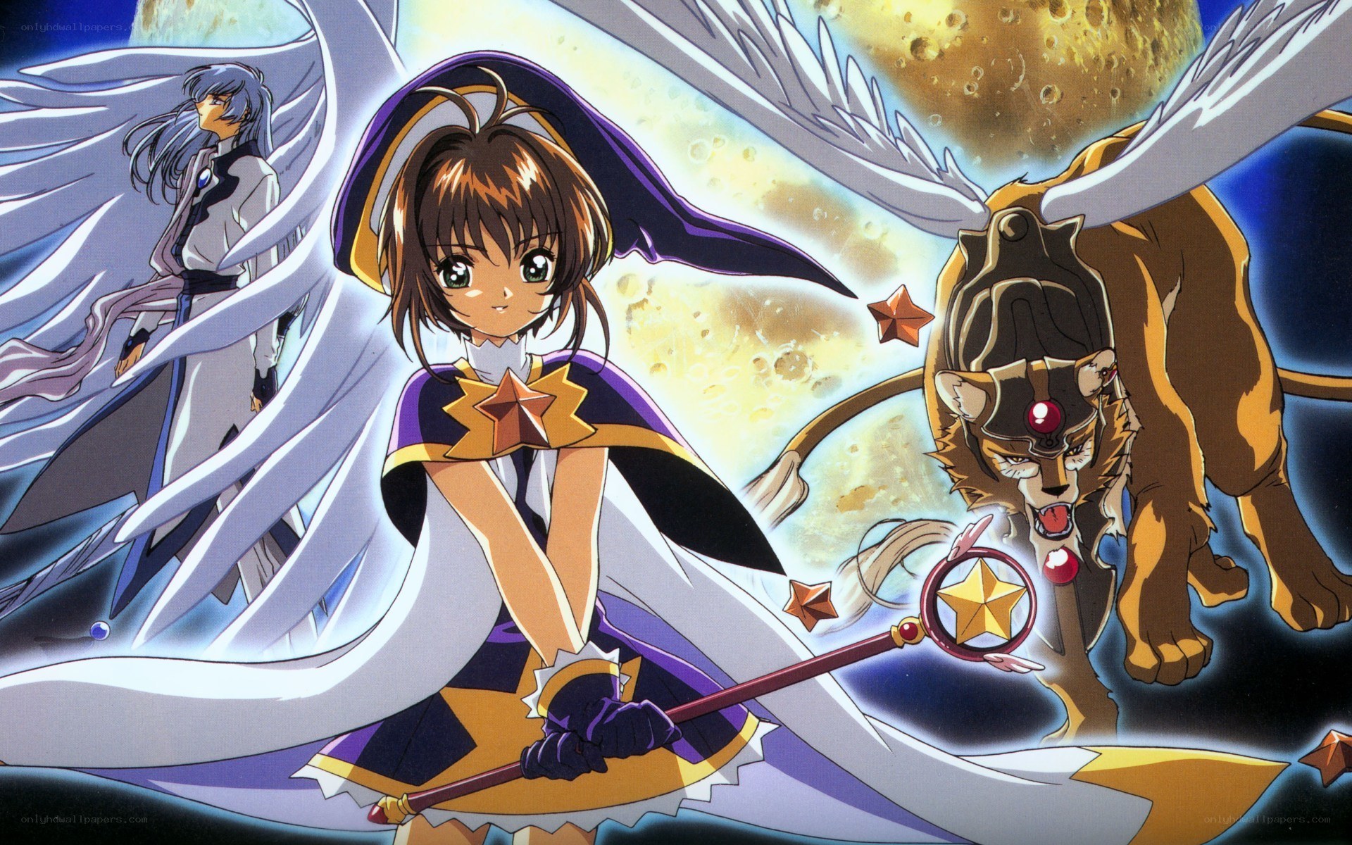 Sakura with magical companions