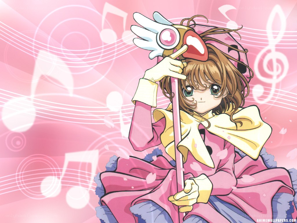 Sakura with magical staff