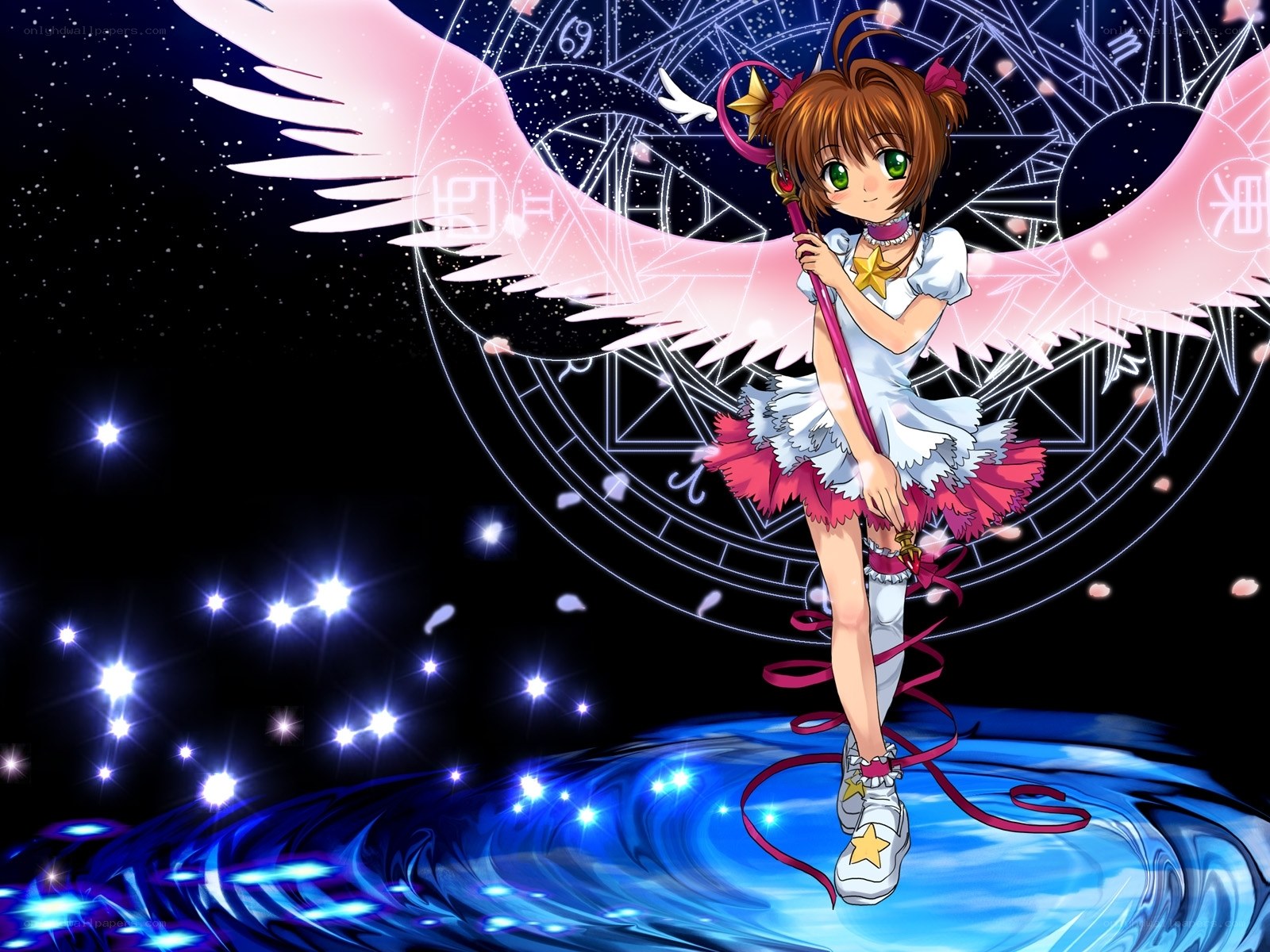 Sakura with pink wings
