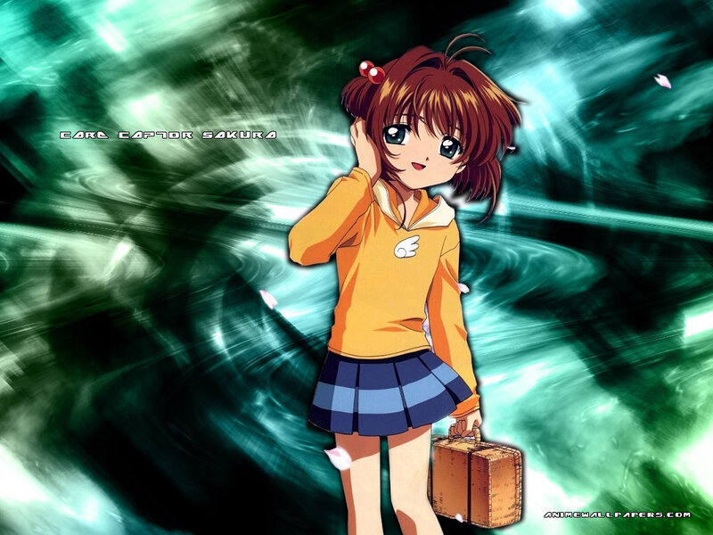 Sakura with suitcase