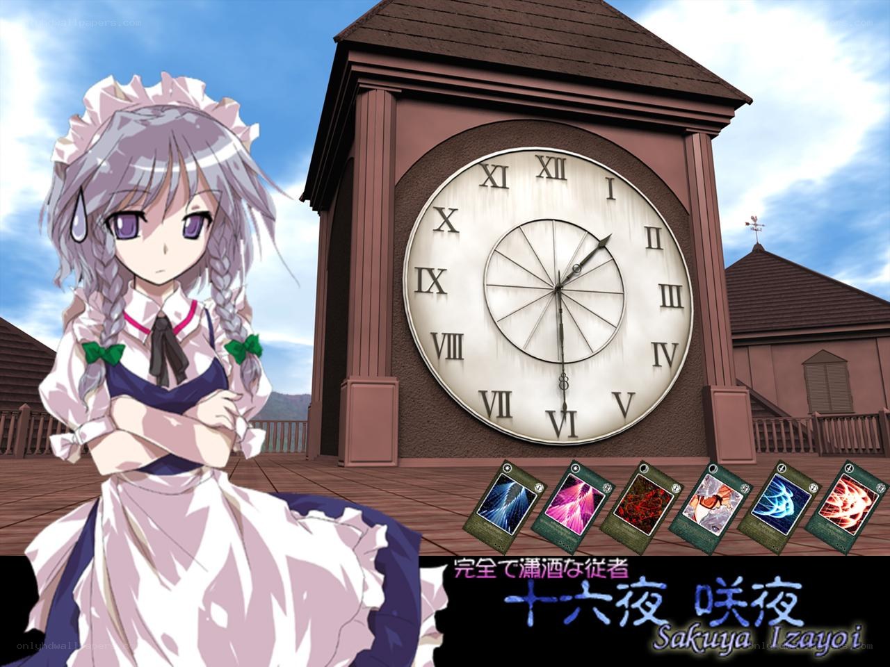 Sakuya Izayoi at the clock tower