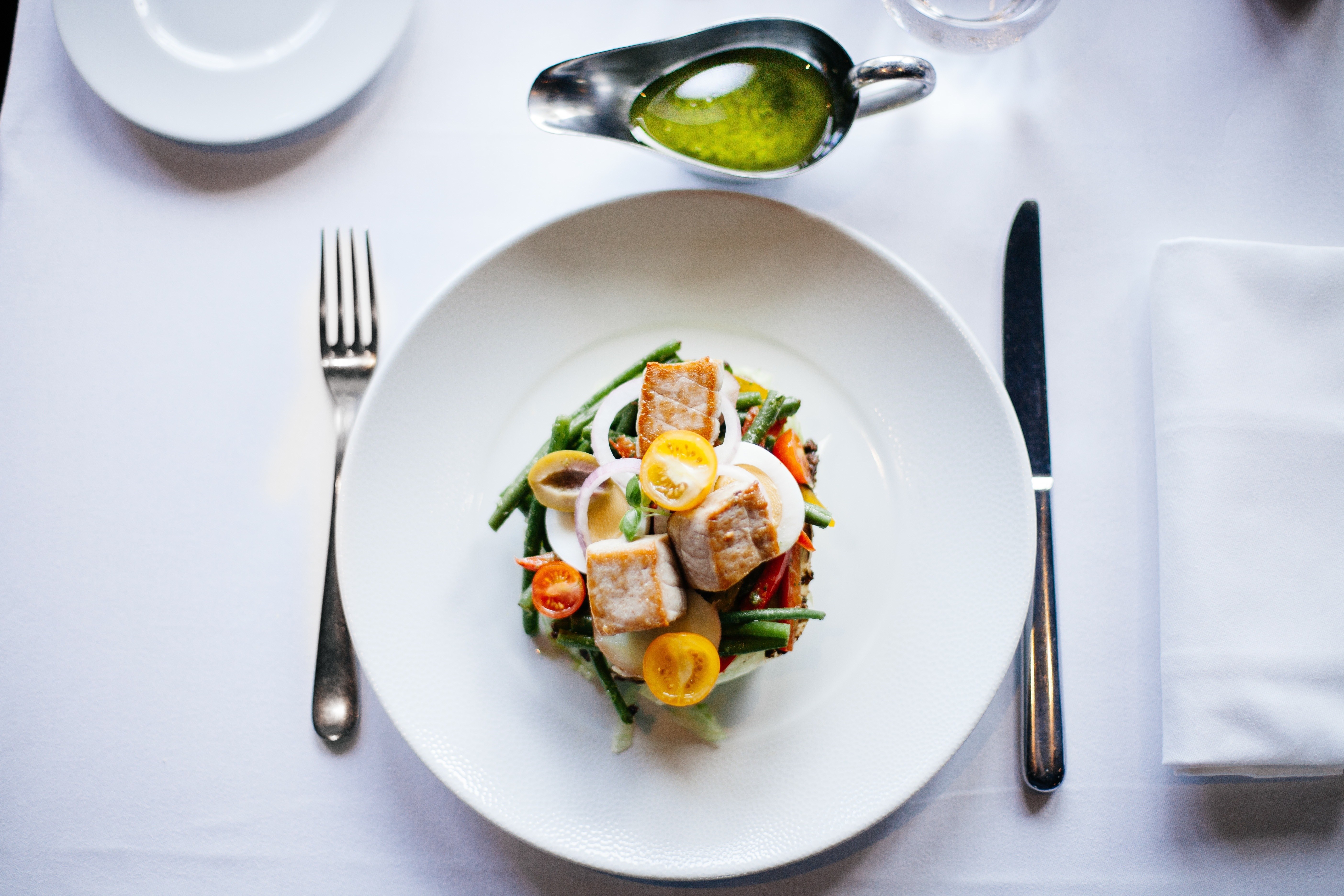 Salad with fish and vegetables