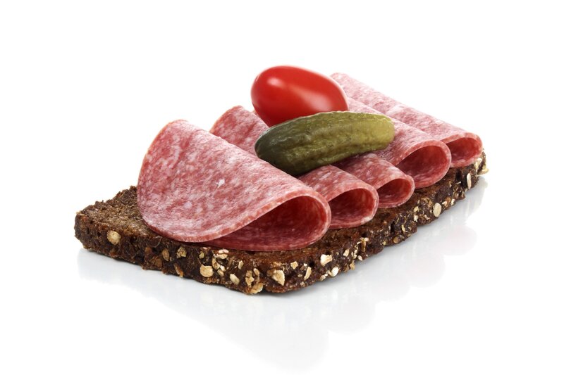salami on rye bread