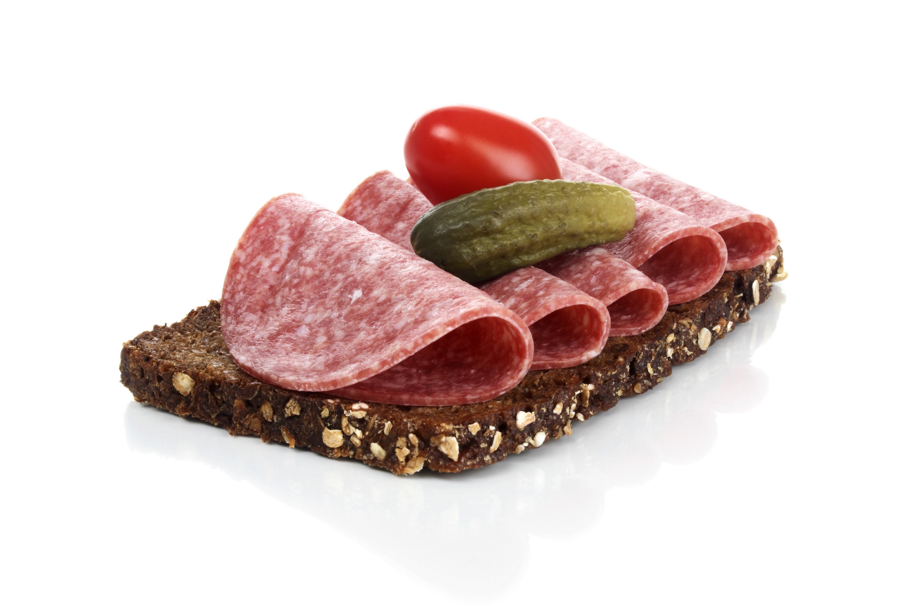salami on rye bread