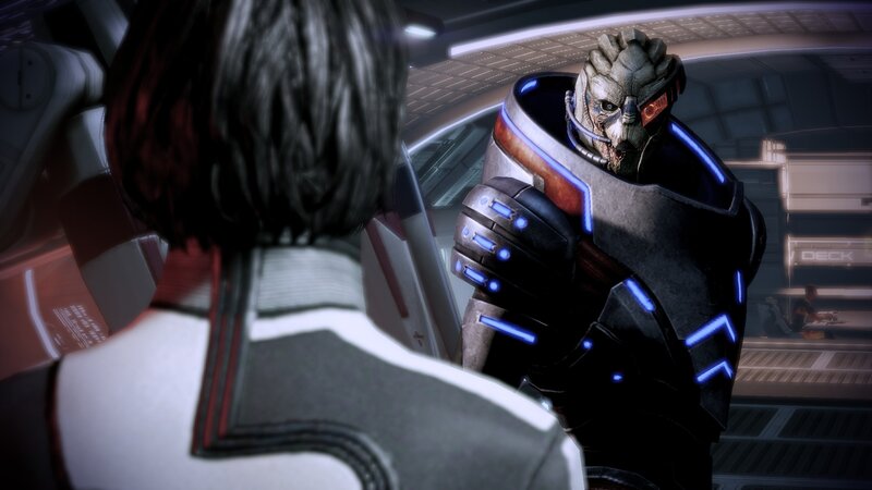 Salarian Alien in Armor — Gray, Dramatic, 3d Render